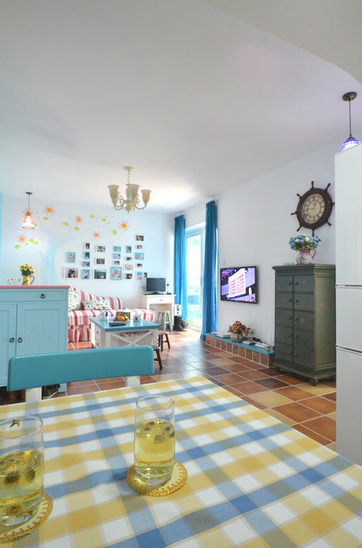 田園地中?；齑罨榉?尤愛藍(lán)色小清新風(fēng)格裝修